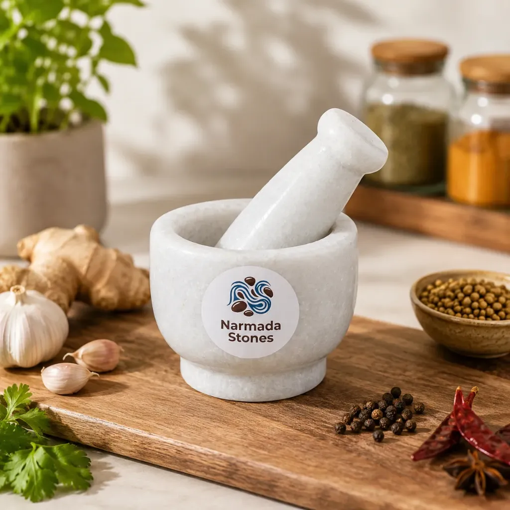White Marble Mortar & Pestle 3x2 inch Extra Small
